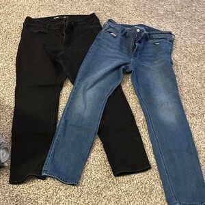 Women’s Black and Blue Jeans